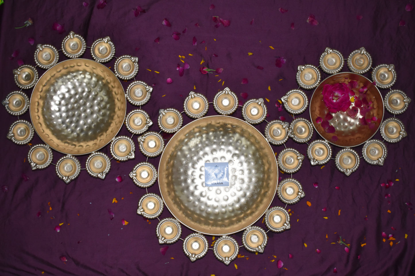 Golden Diya Urli Bowl Trio