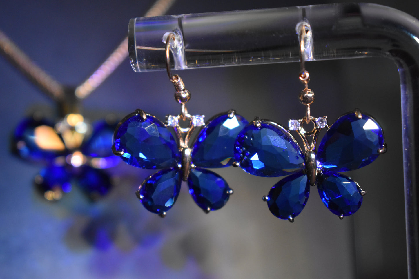 Azure Butterfly Necklace Set